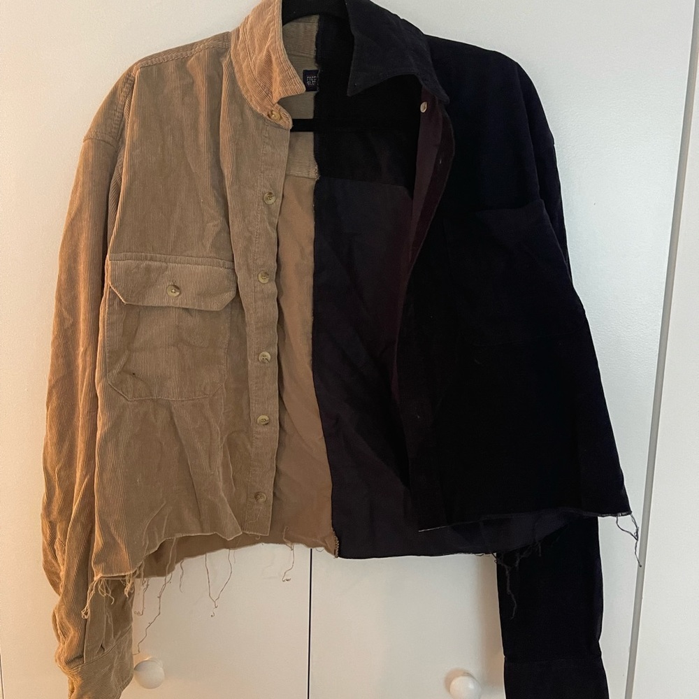 two color corduroy jacket